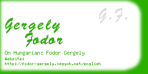 gergely fodor business card